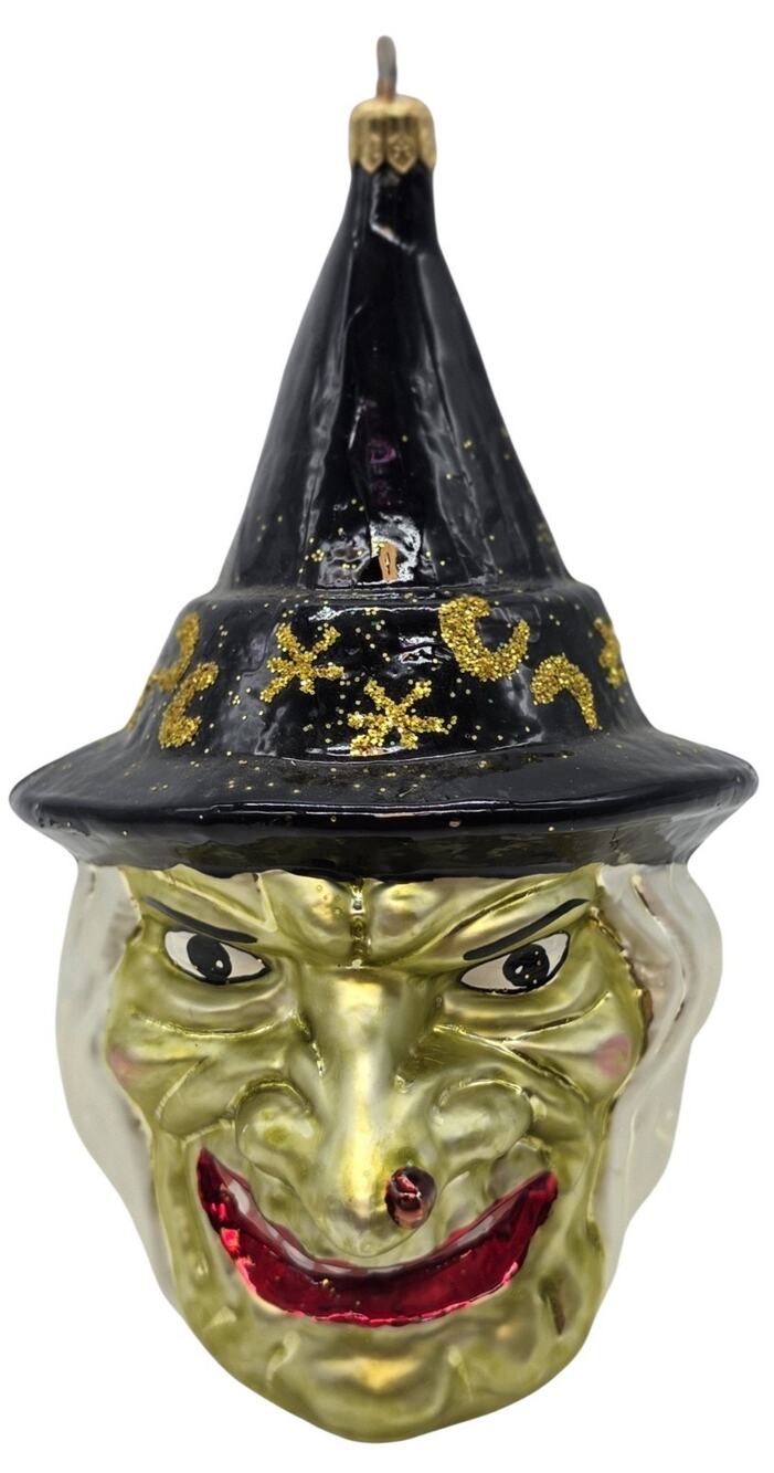 Christopher Radko "Matilda" Green Witch Halloween Ornament Retired SCARCE